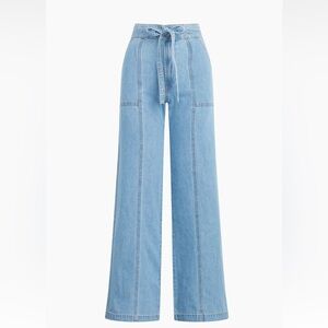 Hudson Tie Waist Wide Leg Barefoot Trouser